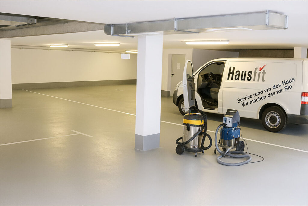 Tiefgarage mit Staubsauger